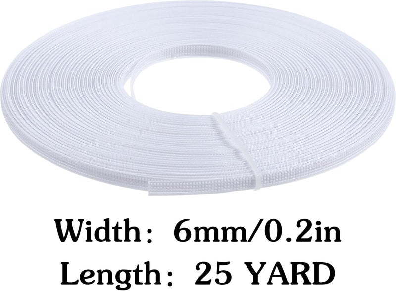 Larrel 1 Roll Boning for Sewing, 25 Yards 6mm Polyester Boning for Sewing, Sew-Through Low-Density Corset-Boning for Wedding Dress and Bridal Gown (White) - Image 4
